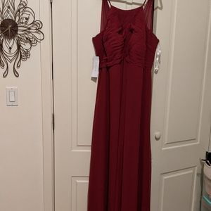 Azazie Ginger Bridesmaid Evening Dress Burgundy 16